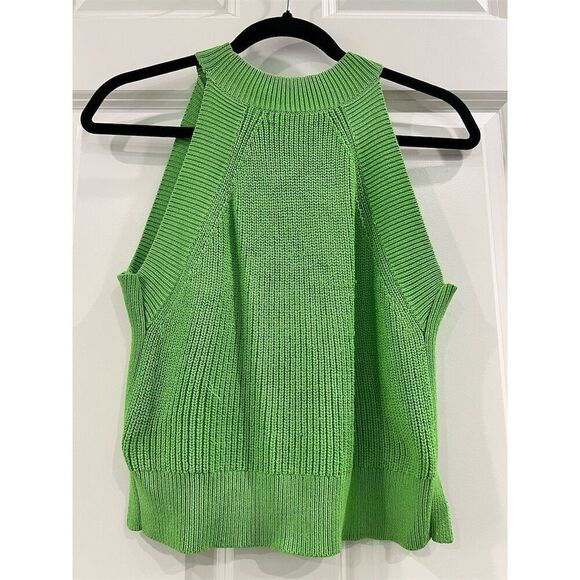 Wilfred Women's XS Green Sleeveless Halter Knit Tank Top Casual - Picture 4 of 6